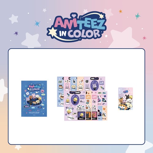21. RETRO STICKER BOOK ATEEZ X ANITEEZ POP-UP STORE ANITEEZ IN COLOR MD
