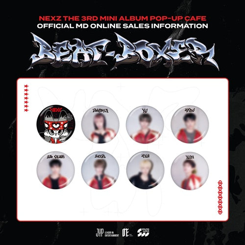 NEXZ BEAT BOXER POP-UP CAFE MD 02. LENTICULAR CAN BADGE SET
