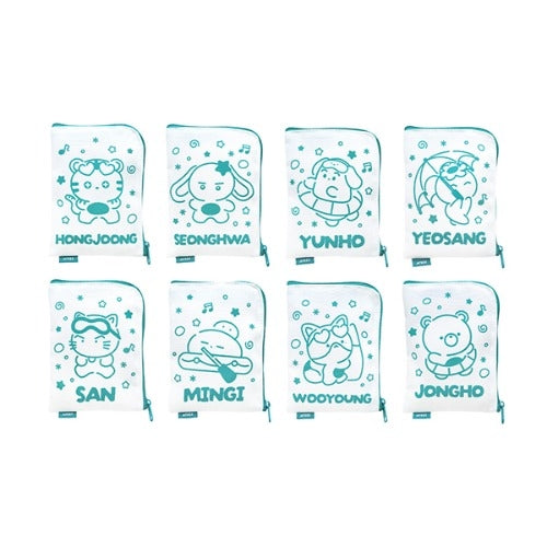 ATEEZ [ MINI POUCH-RANDOM ] 8TH ANNIVERSARY EXHIBITION BLUE DRIFT OFFICIAL MD