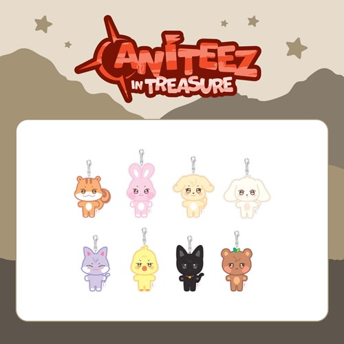 ATEEZ X ANITEEZ ANITEEZ IN TREASURE MD 28. PLUSH KEYRING
