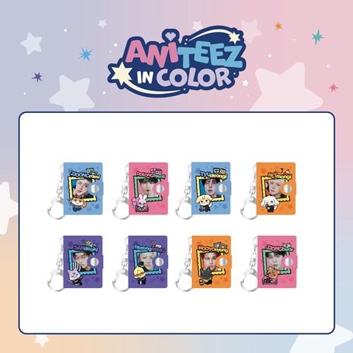 19. MINI ALBUM KEYRING ATEEZ X ANITEEZ POP-UP STORE ANITEEZ IN COLOR MD