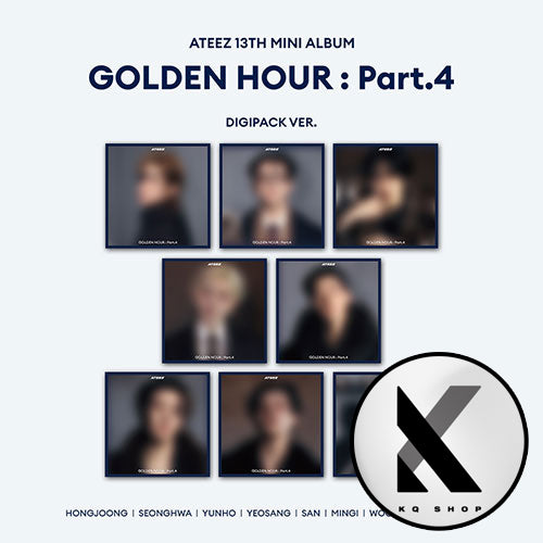 [KQSHOP POB] ATEEZ – 13th Mini Album [GOLDEN HOUR : Part.4] (DIGIPACK VER.) (SET)
