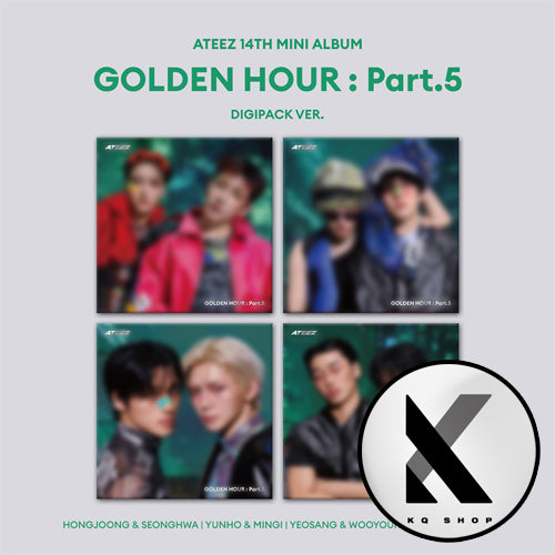 [KQSHOP POB] ATEEZ – 14th Mini Album [GOLDEN HOUR : Part.5] (DIGIPACK UNIT VER.) (SET)