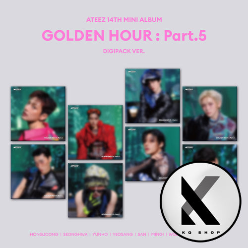 [KQSHOP POB] ATEEZ – 14th Mini Album [GOLDEN HOUR : Part.5] (DIGIPACK VER.) (SET)