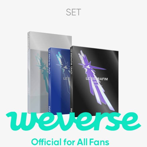 [WEVERSE POB] LE SSERAFIM – 4th Mini Album [CRAZY] (SET)