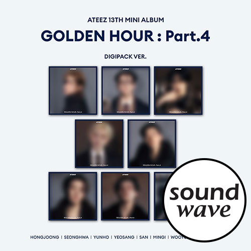 [SOUNDWAVE POB] ATEEZ – 13th Mini Album [GOLDEN HOUR : Part.4] (DIGIPACK VER.) (RANDOM)