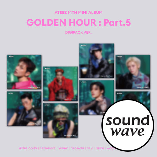 [SOUNDWAVE POB] ATEEZ – 14th Mini Album [GOLDEN HOUR : Part.5] (DIGIPACK Ver.) (RANDOM)