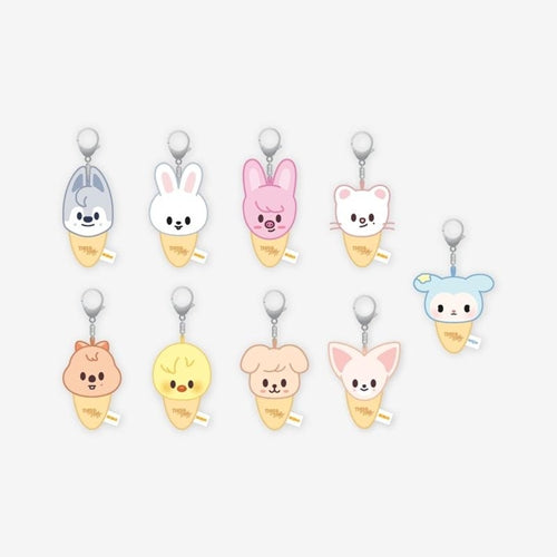 [1ST WEEK POB] PLUSH KEYRING ICECREAM Ver. Stray Kids THIS & THAT MD