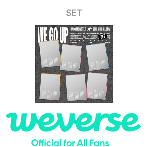 [WEVERSE POB] BABYMONSTER – 2nd MINI ALBUM [WE GO UP] (PATTERN Ver.) (Set)