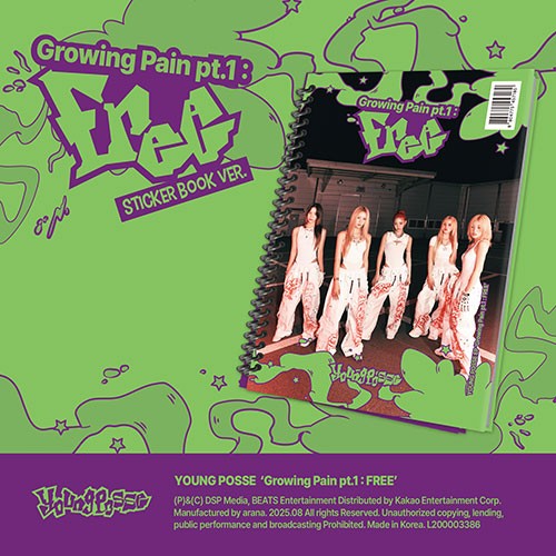 YOUNG POSSE – 4rd EP [Growing Pain pt.1 : FREE] (Sticker Book Ver.)